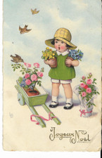 CPA JOYEUX NOEL PETITE FILLE