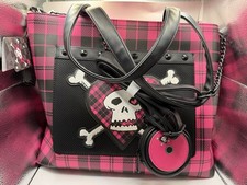Loungefly Tote Pink Plaid