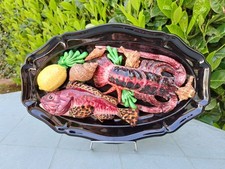 Plat  En Trompe L'œil  Vallauris/ Céramique D'art  Lamarche / Homard , rascasse 