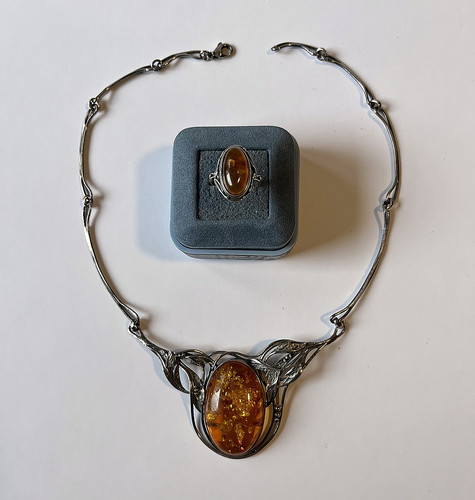 Parure art nouveau argent - parure,