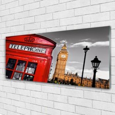 Impression sur verre Image tableaux 125x50 Architecture Cabine Téléphonique