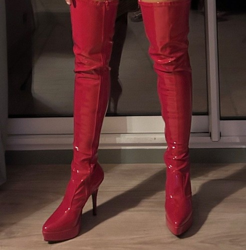 Cuissardes pleaser rouge - cuissardes,