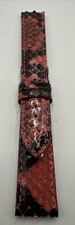 Splendide Ceinture En Vrai PYTHON Rouge Corail MM18/16 Handmade