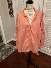 Sheilay Peach Blouse Size XXL