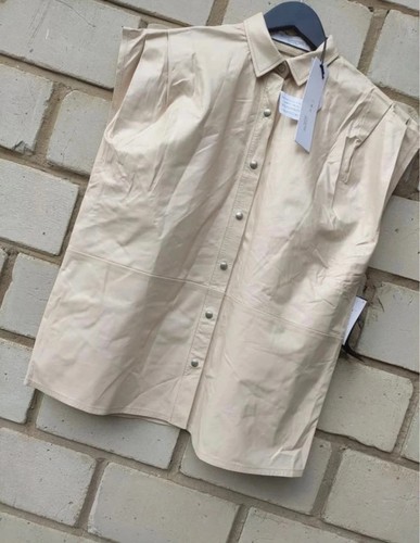 Iro new beige leather vest - -,