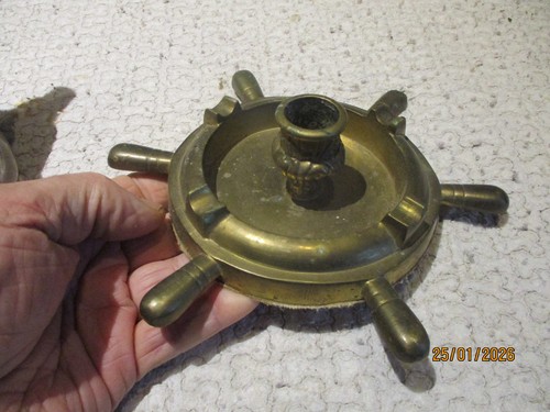 Ancien cendrier bougeoir barre - bougeoir,