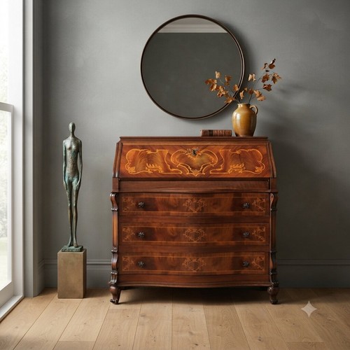Bureau ancien noyer - ancien, Érable