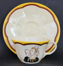 Belle TASSE A THE + SOUCOUPE faïence TY BREIZ ETS COZIC GOURIN Bretagne