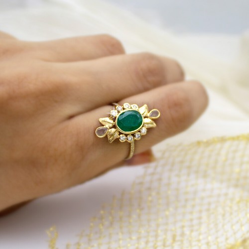 Bague ovale naturelle