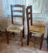 2 Chaises montagne chalet dans le gout Charlotte Perriand assise bauche 