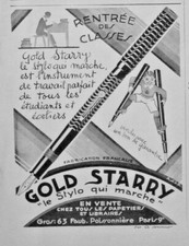 PUBLICITÉ PRESSE 1927 GOLD
