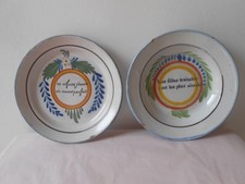 Faience  Rambervillers Est France. 2 Anciennes assiettes parlantes du XIXème