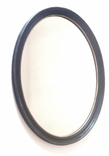 Miroir ovale noir louis - ,