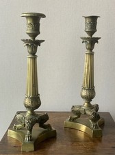 Deux flambeaux bougeoirs