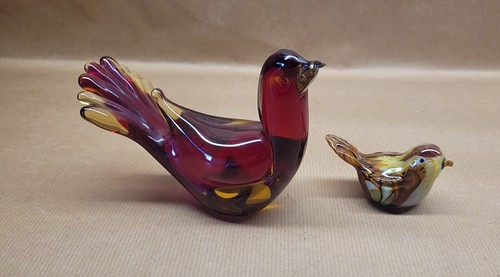 Deux oiseaux verre de - deux,