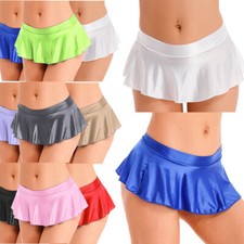 Jupe Micro Plissée Sexy Pour Femmes Mini-Jupe Trapèze Mini-Jupe Brillante À /