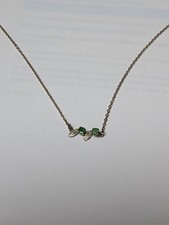 Collier-chaîne En Argent Avec Émeraudes