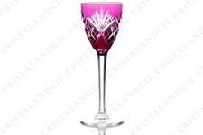 Verre à vin roemer Chantilly améthyste par Saint-Louis. Amethyst wine glass hock