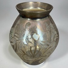 Vase Saint Graal Art Déco en Verre et Argent? Antique Collection Rare