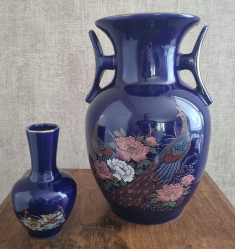 Paire vases bleu - bleu, cobalt