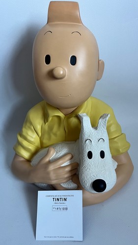 Herge buste tintin - herge, milou