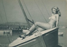 SEXY PIN-UP 1950s PHOTO ORIGINAL POSTCARD #60   10x15cm BUSTY LEGGY BIKINI