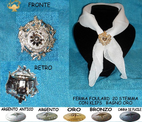 Pince foulard boucle attache - foulard,