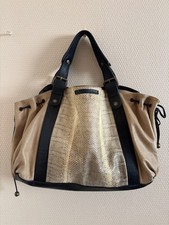 Sac 24h GERARD DAREL en cuir de veau et serpent d'eau