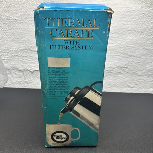 Thermal carafe with filter - with,