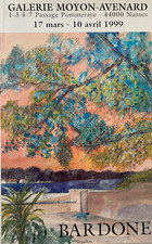 AFFICHE EXPOSITION GUY BARDONE 1999 GALERIE MOYON-AVENARD NANTES (84)