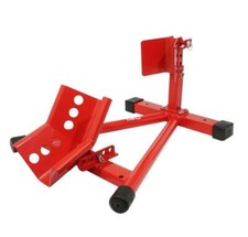 Bloque-cale-etau de roue moto avant auto-bloquant reglable acier rouge
