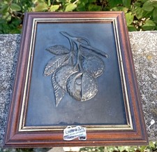 Ancien cadre tableau vintage les marrons  Etain garantie titre légal 95%