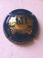 Capsule de champagne MIGNON Charles inscription Epernay (16. bleu foncé et or)