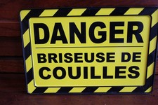 PLAQUE EMAILLEE HUMORISTIQUE 17CM X 11,5CM