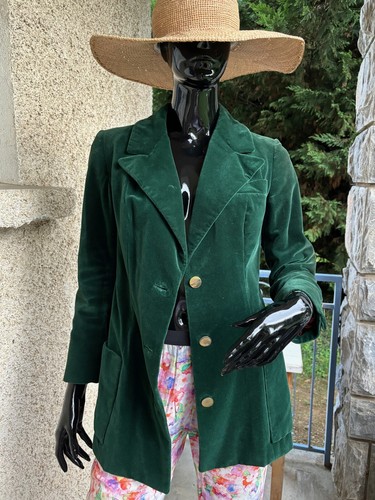 Veste vintage velours vert - vintage, en