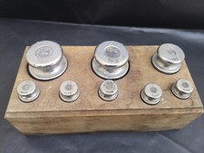 Boite de poids chromé matériel professionnel boucherie 2 x 1 / 0,5 / 5 x 0,1 kgs