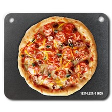 VEVOR Pierre à Pizza Plaque à Pizza Pré-assaisonnée en Acier 406x368x6 mm Four