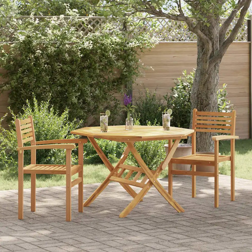 Chaise marron bois teck - marron,