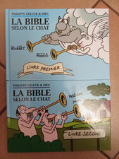 PHILIPPE GELUCK-LA BIBLE SELON LE CHAT-E.O 2013 CASTERMAN-2 LIVRES.TBE