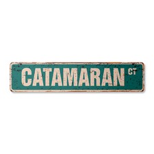 CATAMARAN Vintage Street Sign