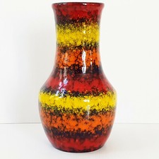 SUPERBE VASE VINTAGE 1960 CERAMIQUE MULTICOLORE 60S 1960S ANNEES 60