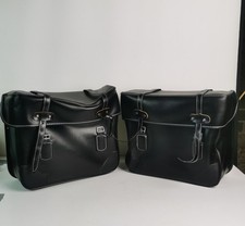 paire de sacoche noire, année 60 70 cyclomoteur solex, Skaï. Vintage 