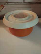 Tupperware Ancien Bol Saladier Mélangeur Grand Orange Rouille Vintage 