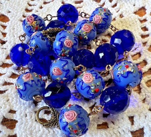 Collier ancien perles lampwork