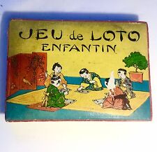 Ancien Jeu De Loto 1890 / 1900  Enfant Japon