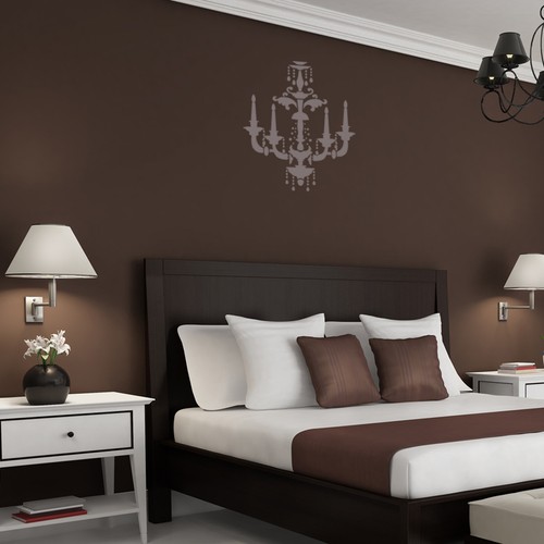 Lustre pochoir mural - , béatrice