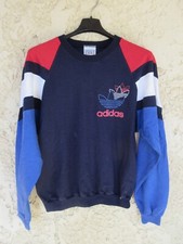 Sweat ADIDAS made in France TREFOIL vintage 80's shirt sport Ventex 156 D2 XS