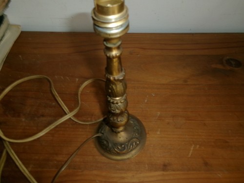 Ancien pied lampe chevet - de,