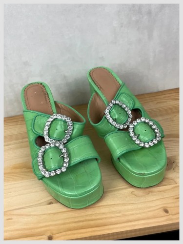 Sandales talons maje verte - sandales,