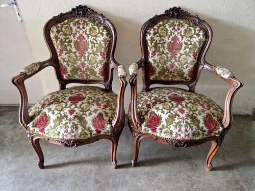 Paire fauteuils cabriolets - de,